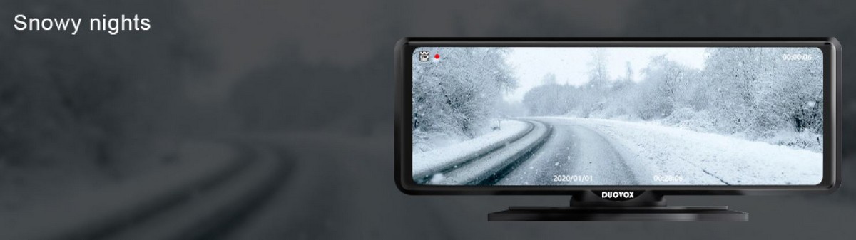 дуовок в9 најбоља камера за аутомобил - снежне падавине